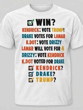 Funny Kendrick Drake Trump Vote Ballot Shirt